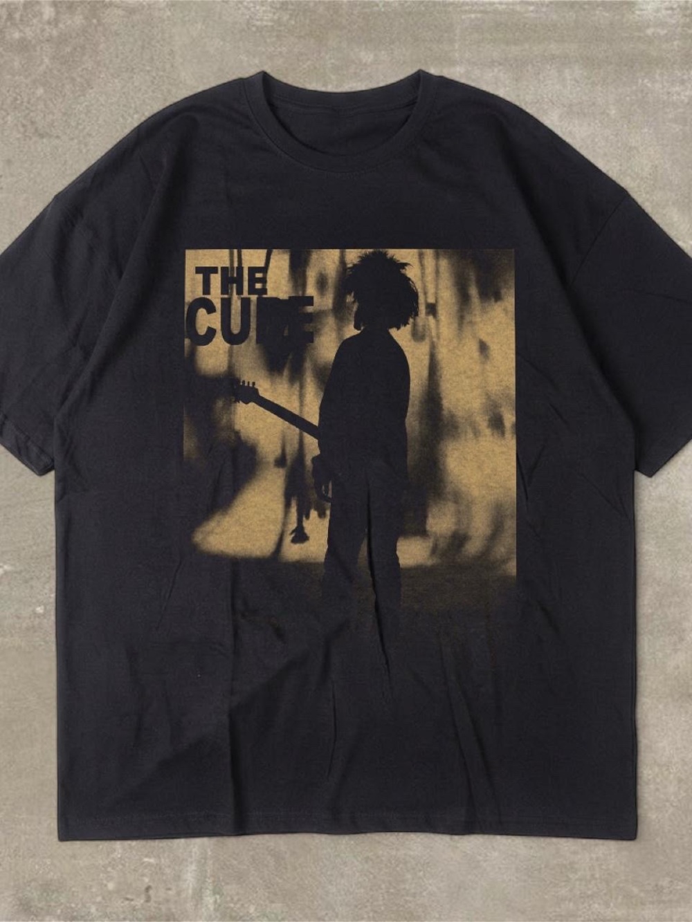 Gildan Black Short-Sleeve Tee with Gold Band Silhouette